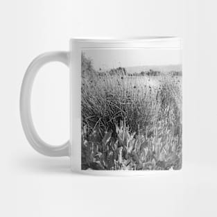 Wild Meadow by the Lake in Black and White. Shoreline Park 2011 Mug